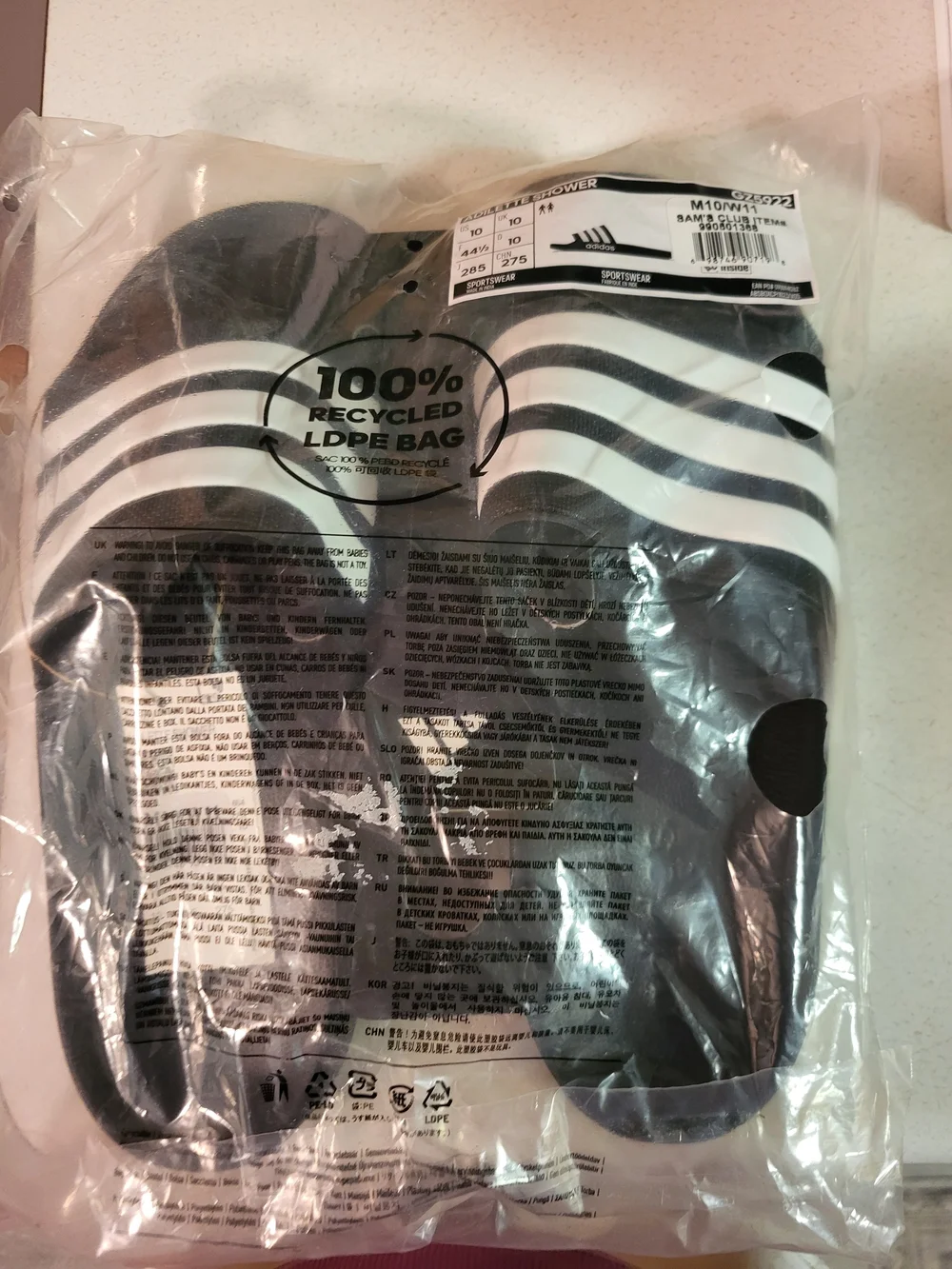 adidas Men’s Black Slide Sandals